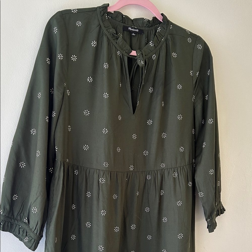 Madewell Olive Printed Tiered Maxi Dress - Picture 8 of 15
